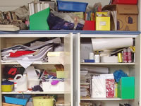 organising craft cupboard