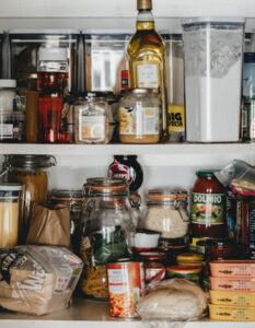 photo of a cluttered pantry waiting to be organised