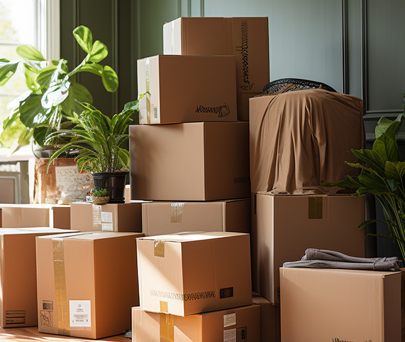 Photo of a stck of boxes managed by a Move Manager in Sydney for interstae or overseas relocation.