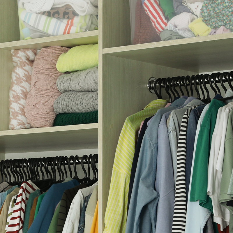 Organising-Home-Wardrobe-House Photo of a well organised wardrobe in a family home